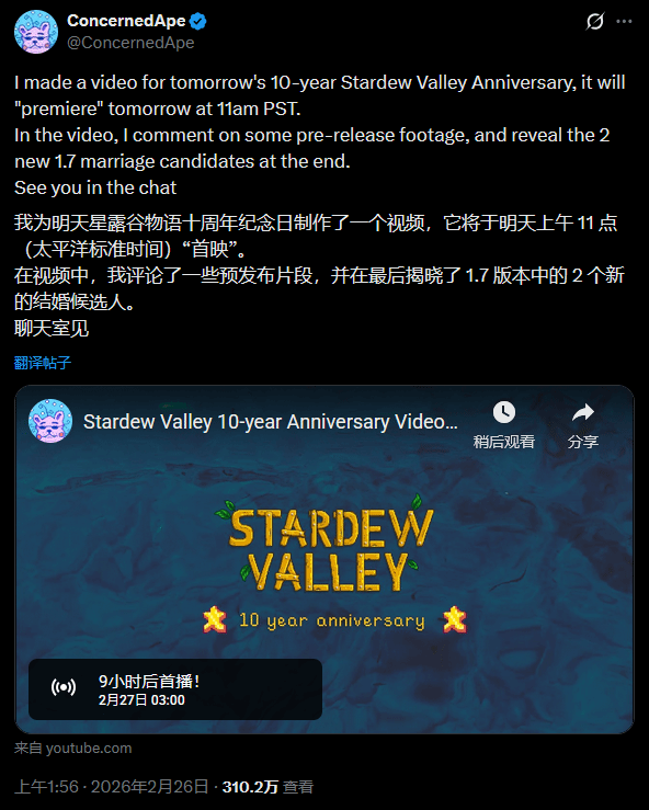 星露谷物语 十周年官宣 1.7版免费大更新 新增两位结婚对象图片-3