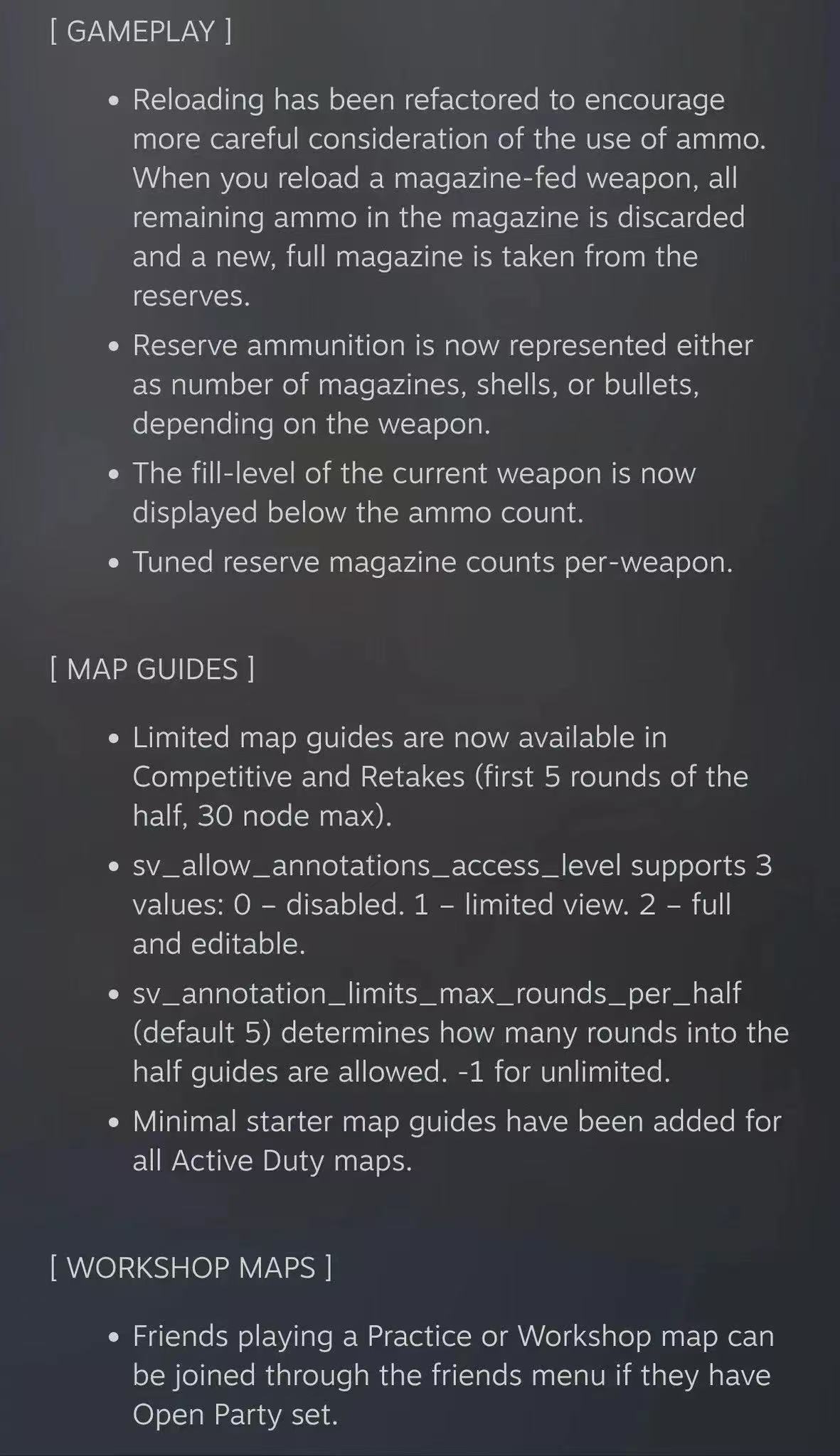 CS2 3月19日更新 换弹机制大改 换弹癌玩家的末日来了图片-1